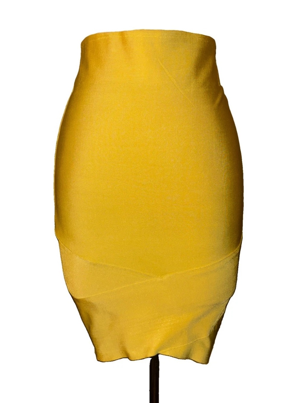 WOW couture Bright Yellow High-Waist Pencil Skirt